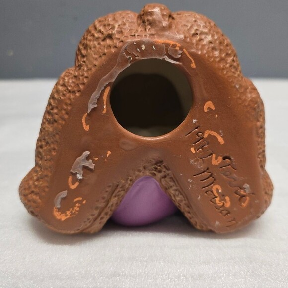 Pottery Teddy Bear With Baby Bear Figurine Nursery Baby Room Decor Vintage 80s - Picture 6 of 8